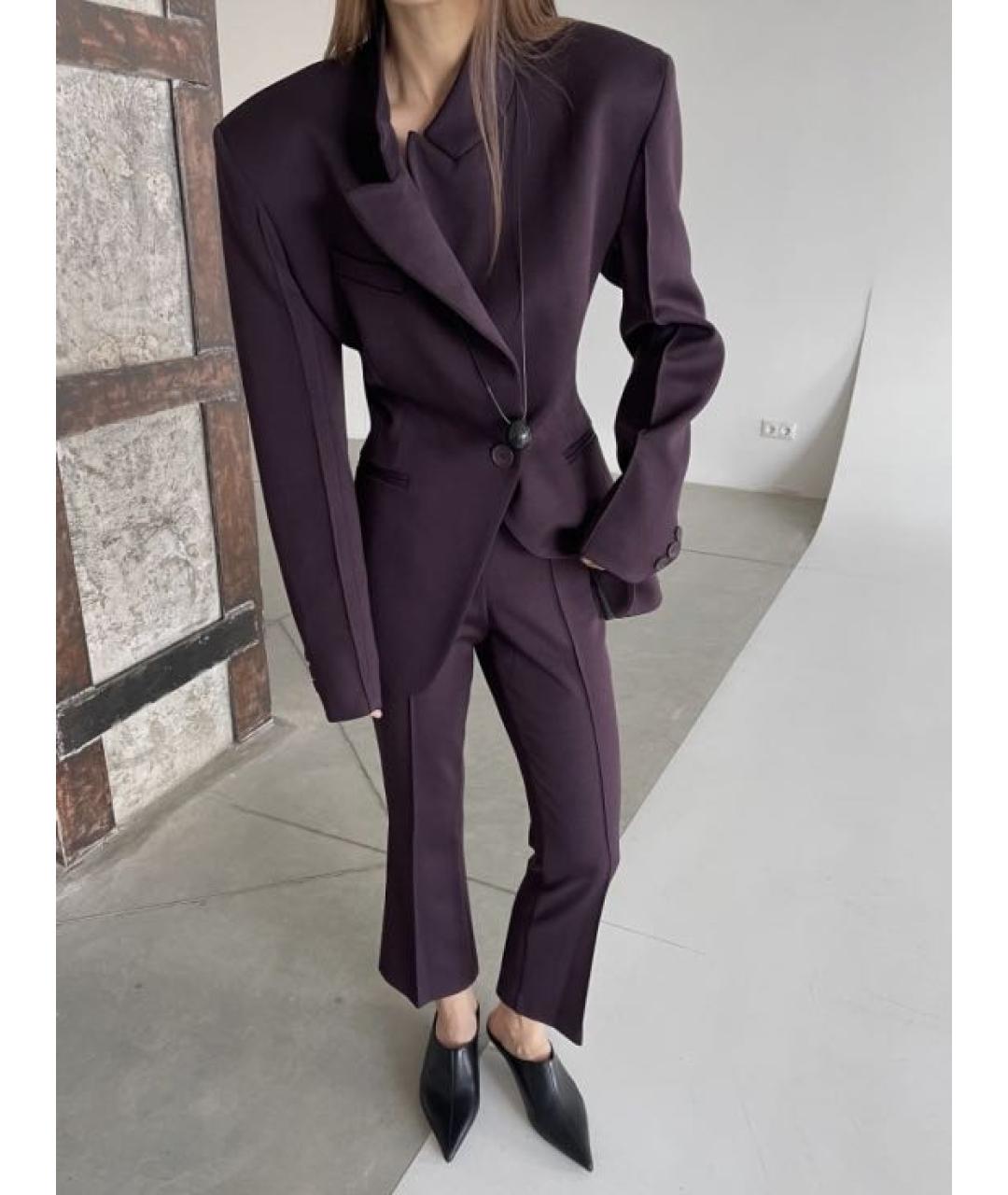 AUTENTIMENTS Фиолетовые полиэстеровые брюки узкие, фото 6