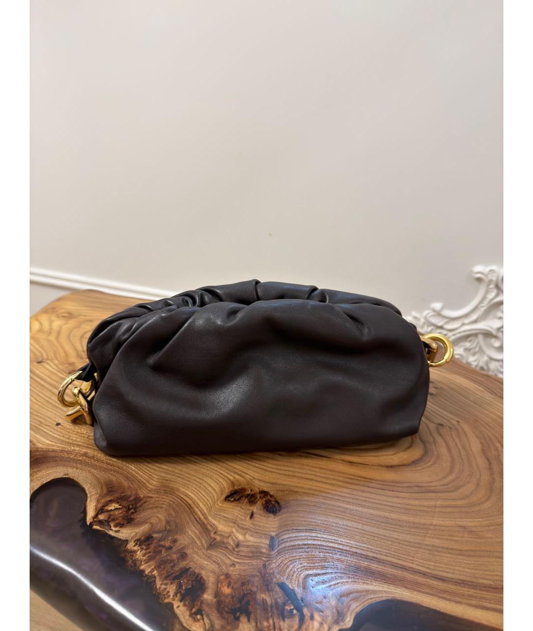 BOTTEGA VENETA Коричневая кожаная сумка через плечо, фото 2