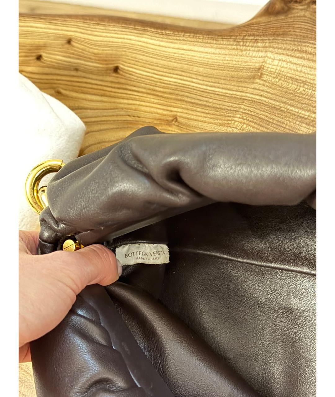 BOTTEGA VENETA Коричневая кожаная сумка через плечо, фото 3