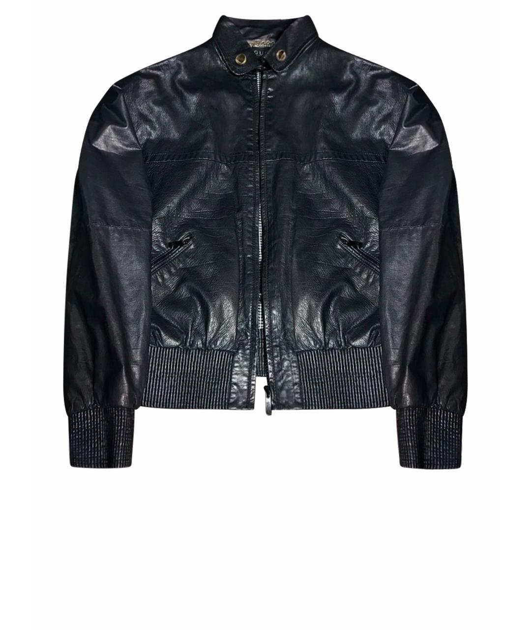 GUCCI Черная кожаная куртка, фото 1