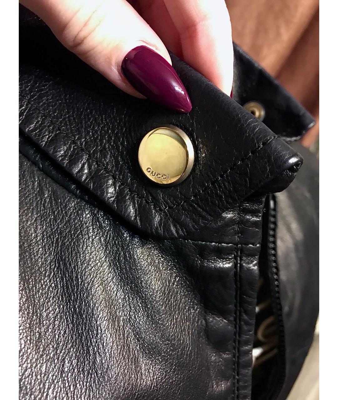 GUCCI Черная кожаная куртка, фото 6