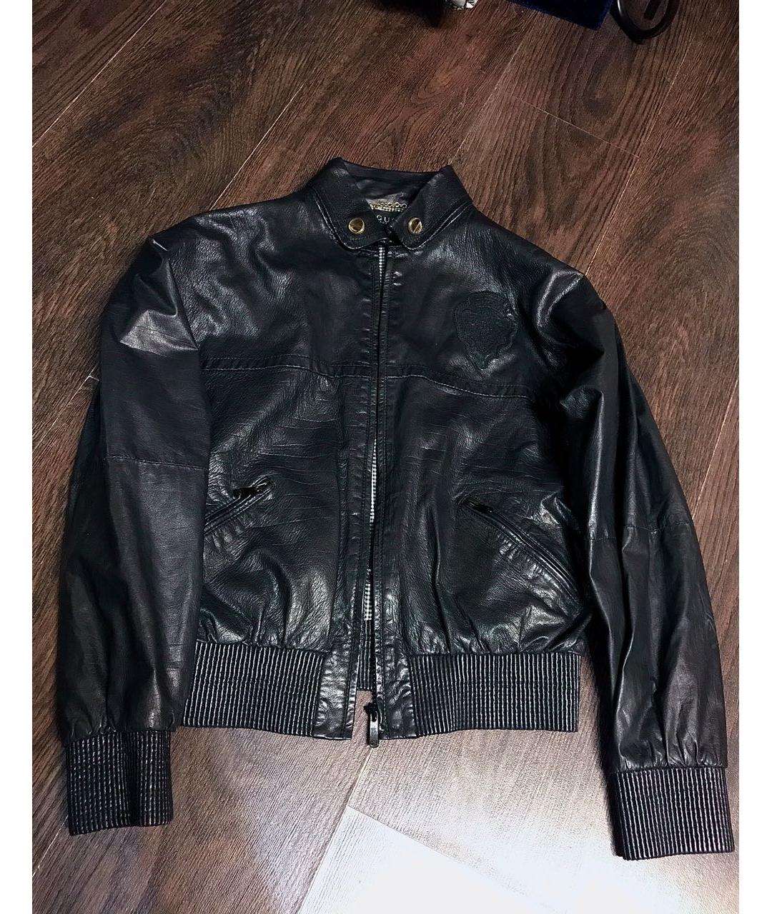 GUCCI Черная кожаная куртка, фото 9