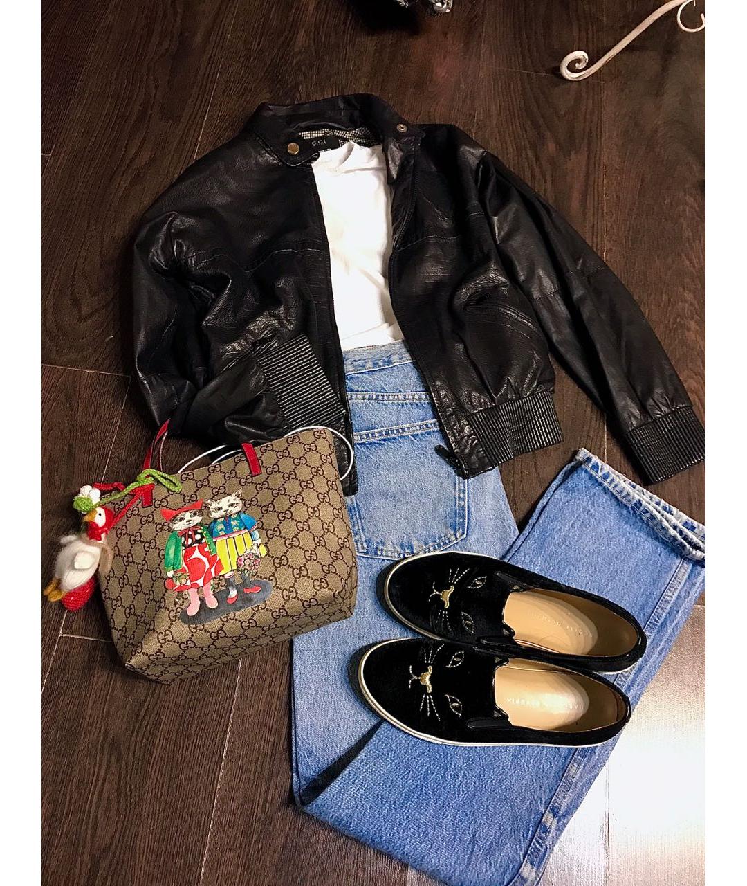 GUCCI Черная кожаная куртка, фото 8