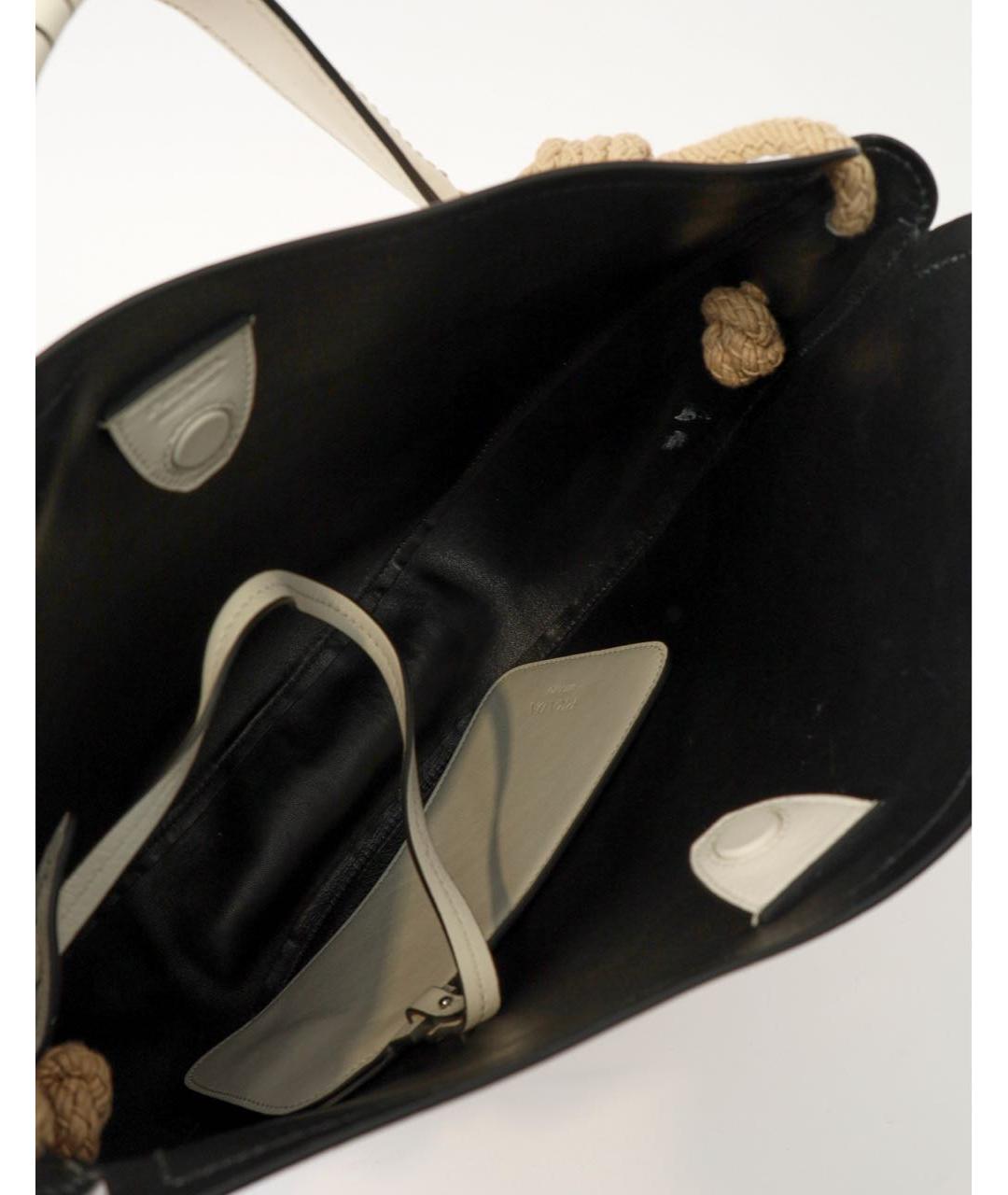 PRADA Белая кожаная сумка тоут, фото 4