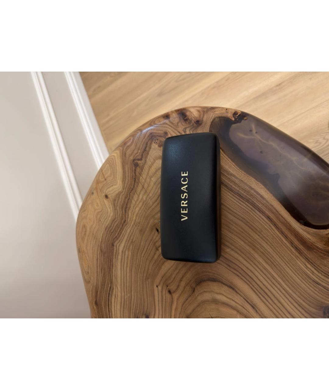 VERSACE Коричневые металлические солнцезащитные очки, фото 5