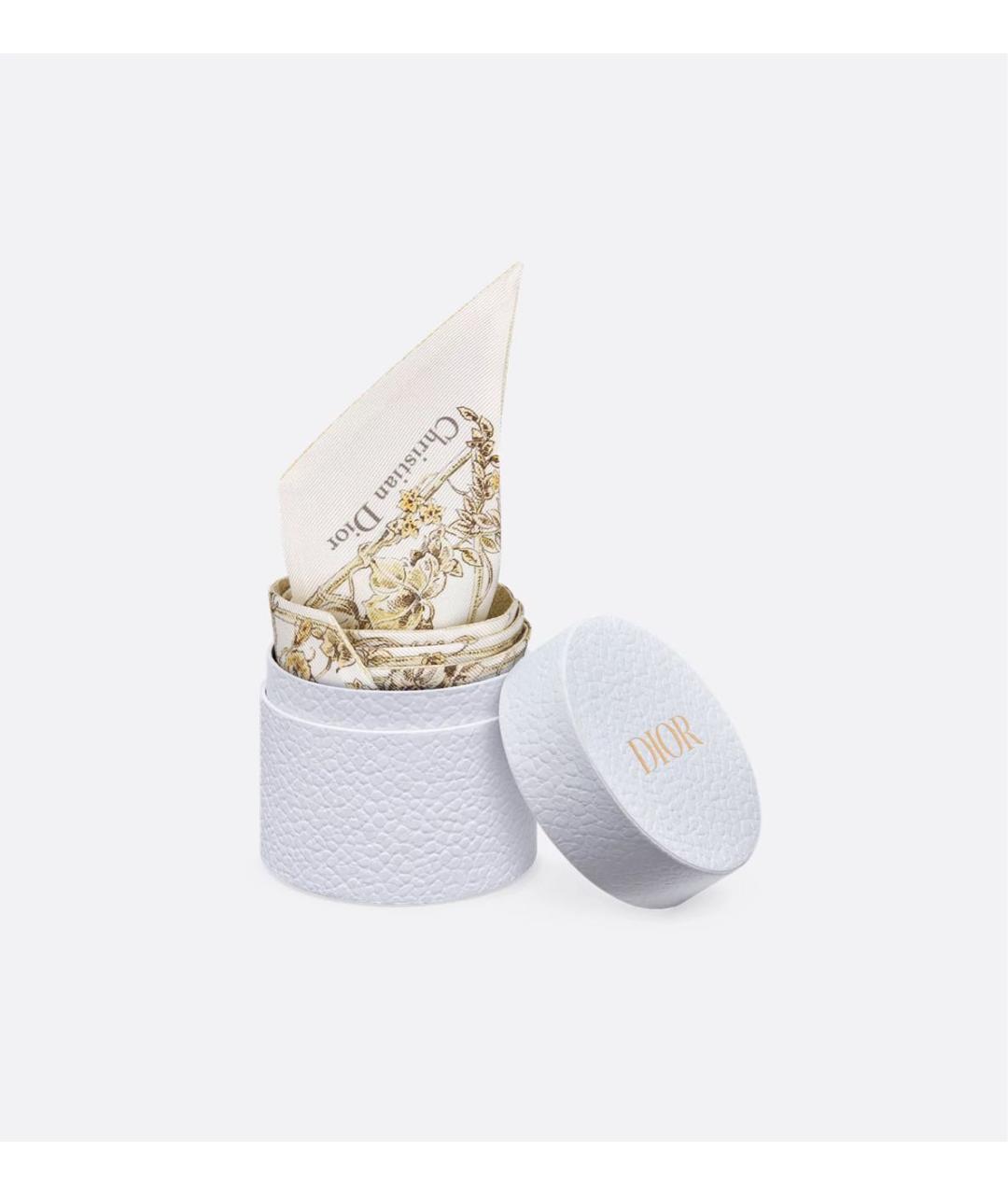 CHRISTIAN DIOR Белый шелковый платок, фото 4