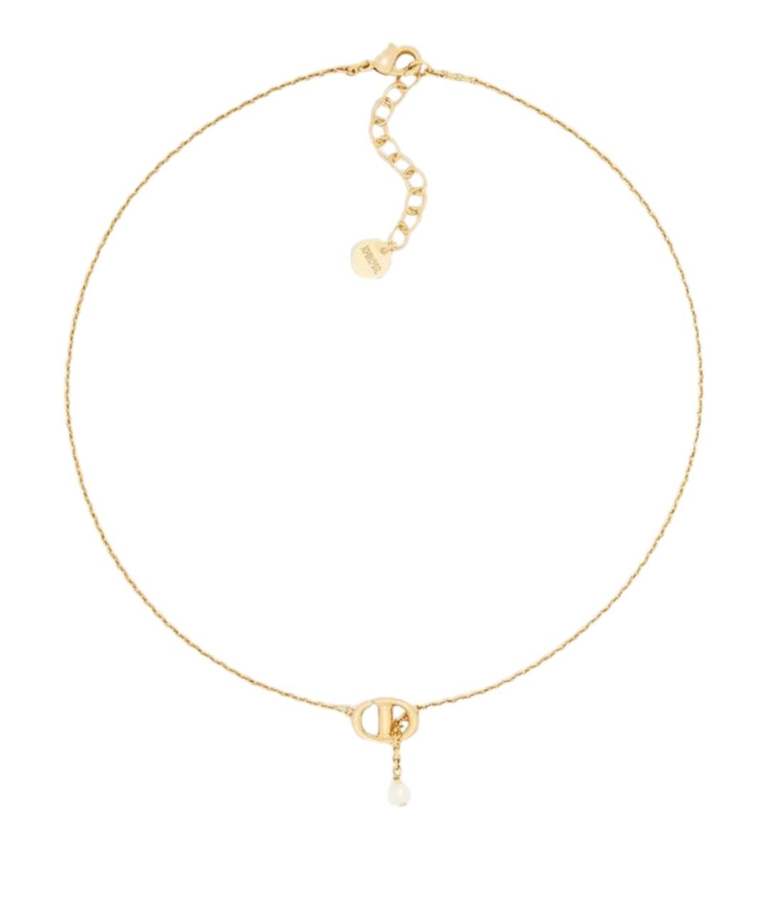 CHRISTIAN DIOR Золотое металлическое колье, фото 1