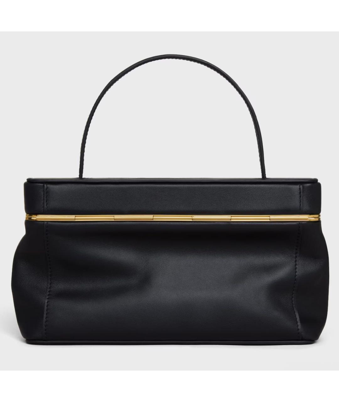 CELINE Черная кожаная сумка с короткими ручками, фото 3