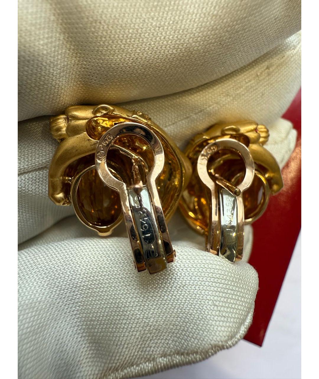 CARRERA Y CARRERA Желтые серьги из желтого золота, фото 2