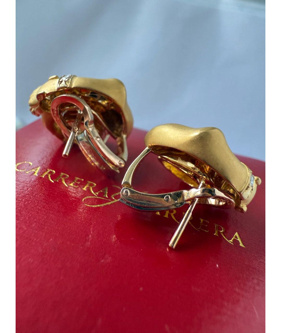 CARRERA Y CARRERA Желтые серьги из желтого золота, фото 4