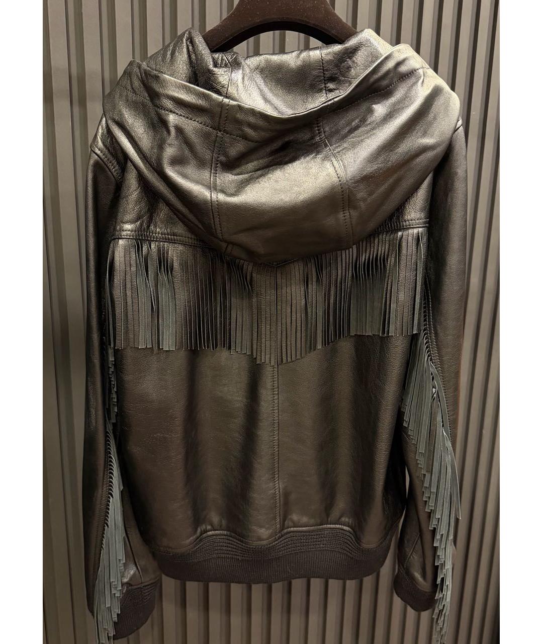 SAINT LAURENT Черная кожаная куртка, фото 2