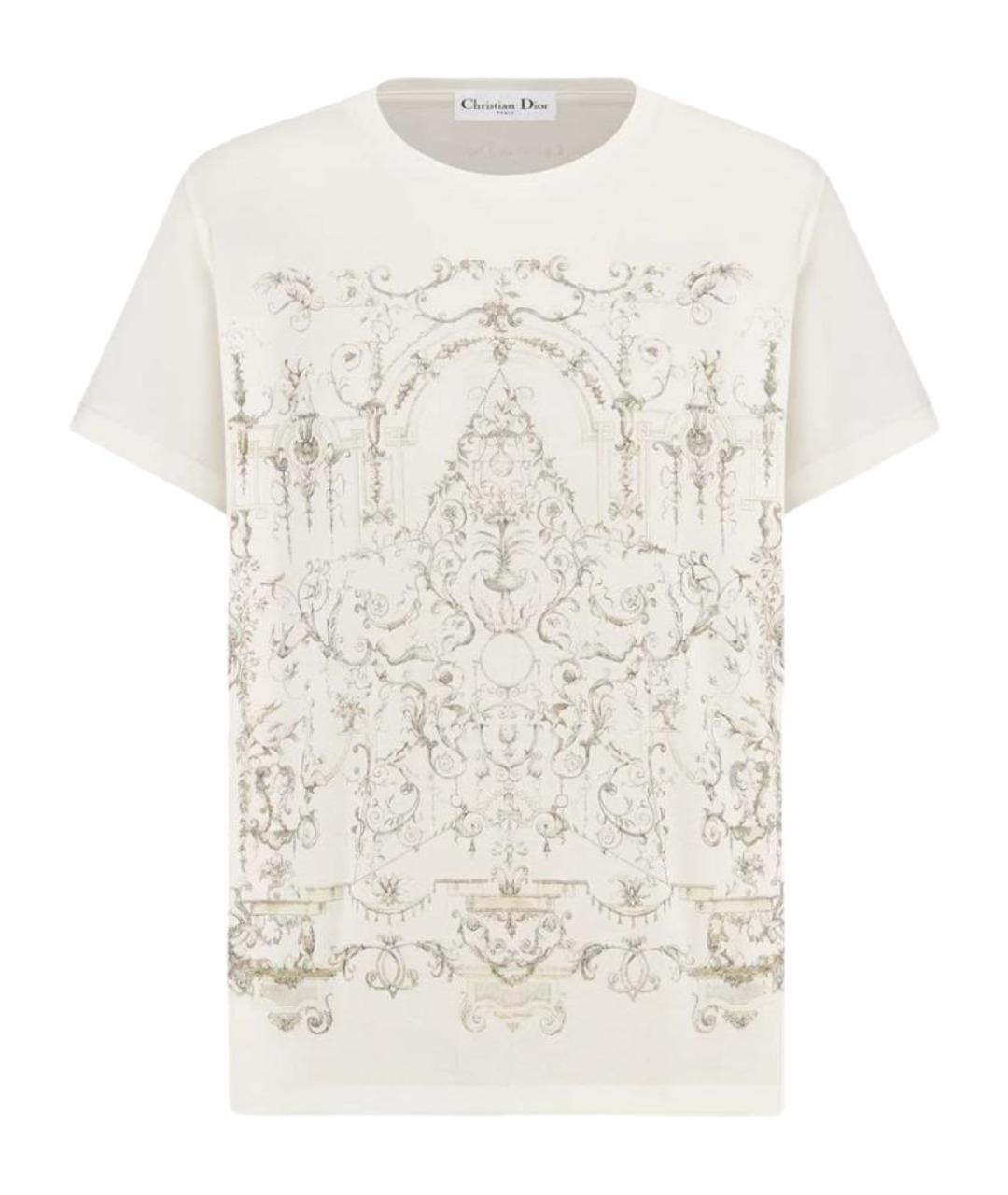 CHRISTIAN DIOR Белая хлопковая футболка, фото 1