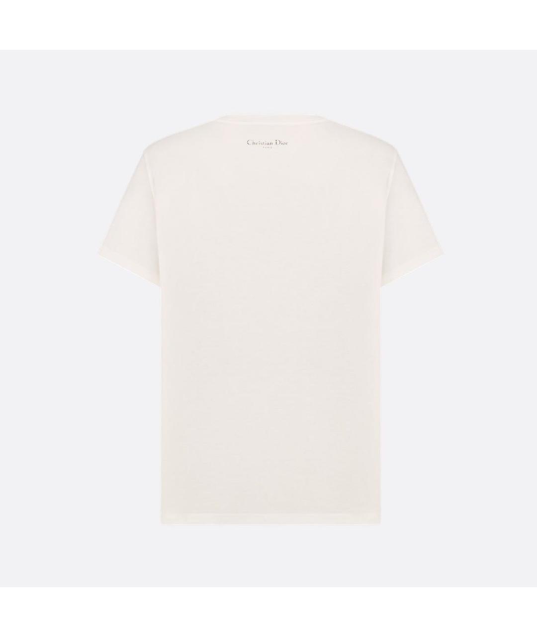CHRISTIAN DIOR Белая хлопковая футболка, фото 5