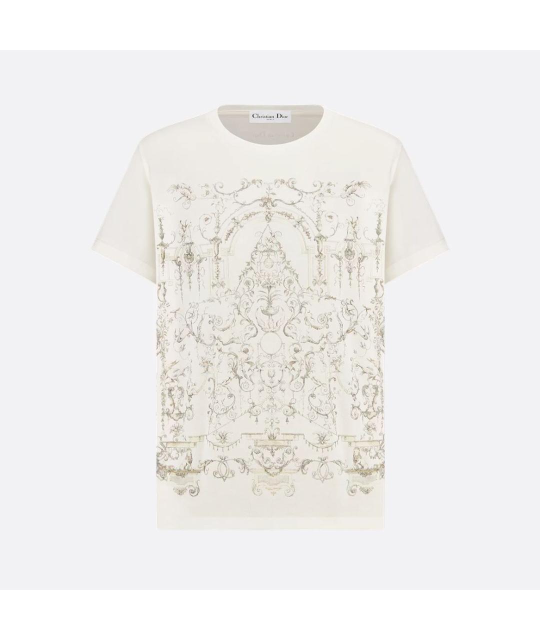 CHRISTIAN DIOR Белая хлопковая футболка, фото 6