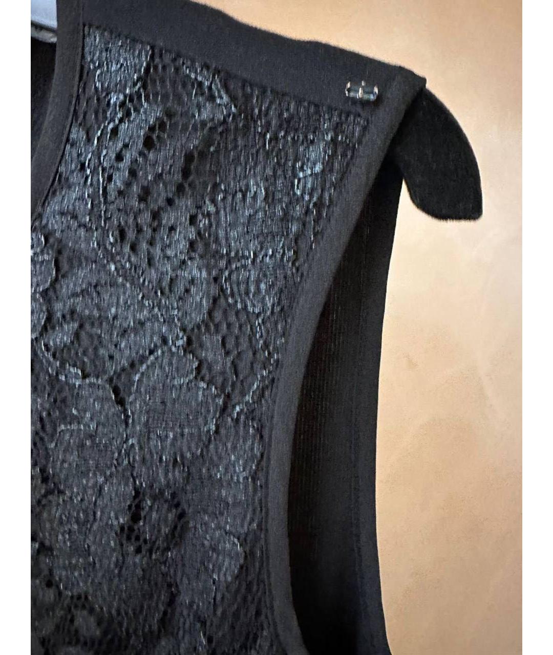 SPORT MAX CODE Черное полиамидовое коктейльное платье, фото 4