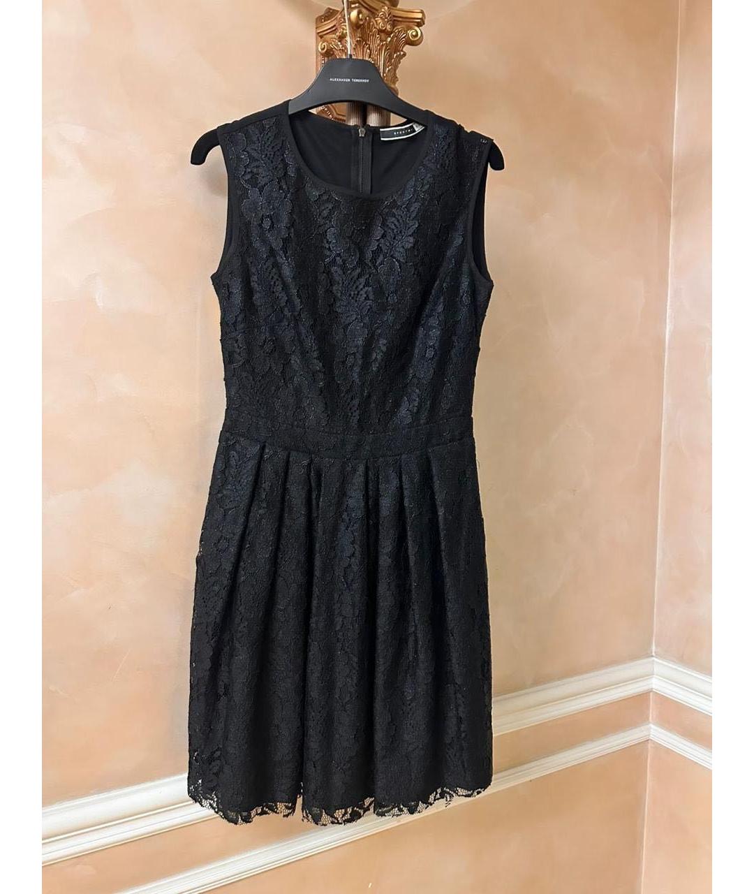 SPORT MAX CODE Черное полиамидовое коктейльное платье, фото 6