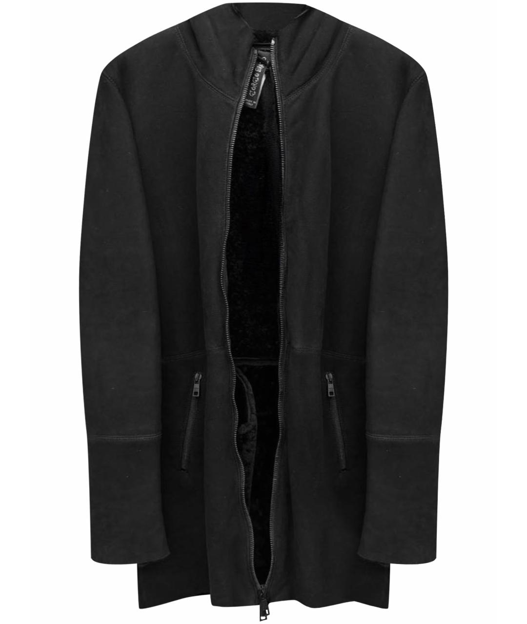 GIORGIO BRATO Черная замшевая дубленка/шуба, фото 1