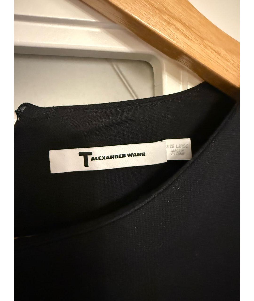 ALEXANDER WANG Черная вискозная футболка, фото 3