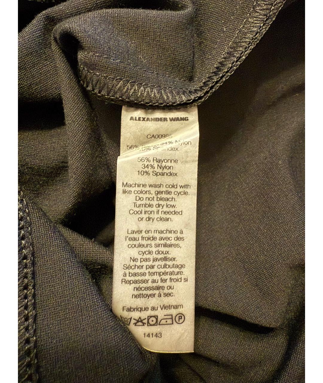 ALEXANDER WANG Черная вискозная футболка, фото 5