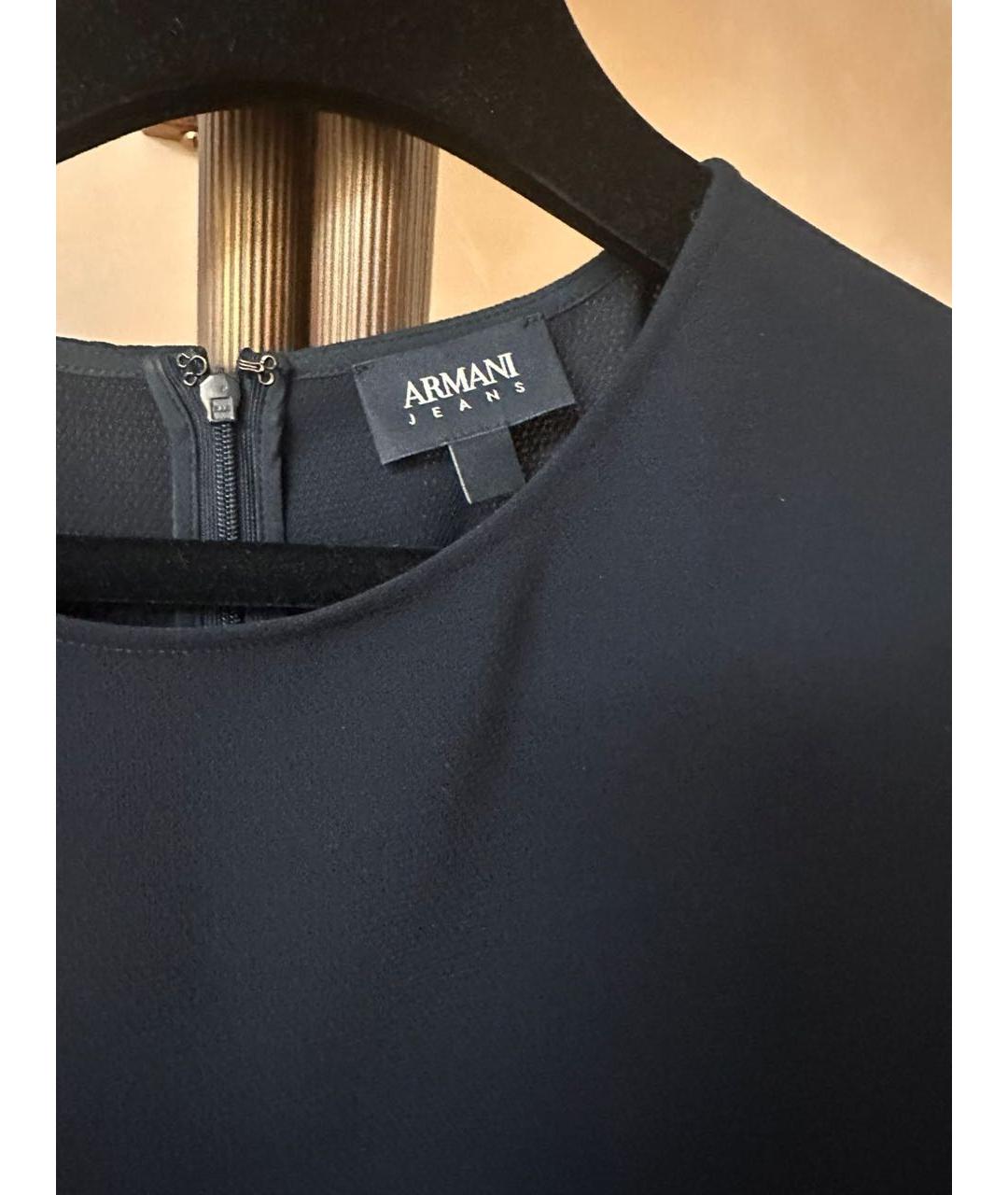 ARMANI JEANS Темно-синяя блузы, фото 4