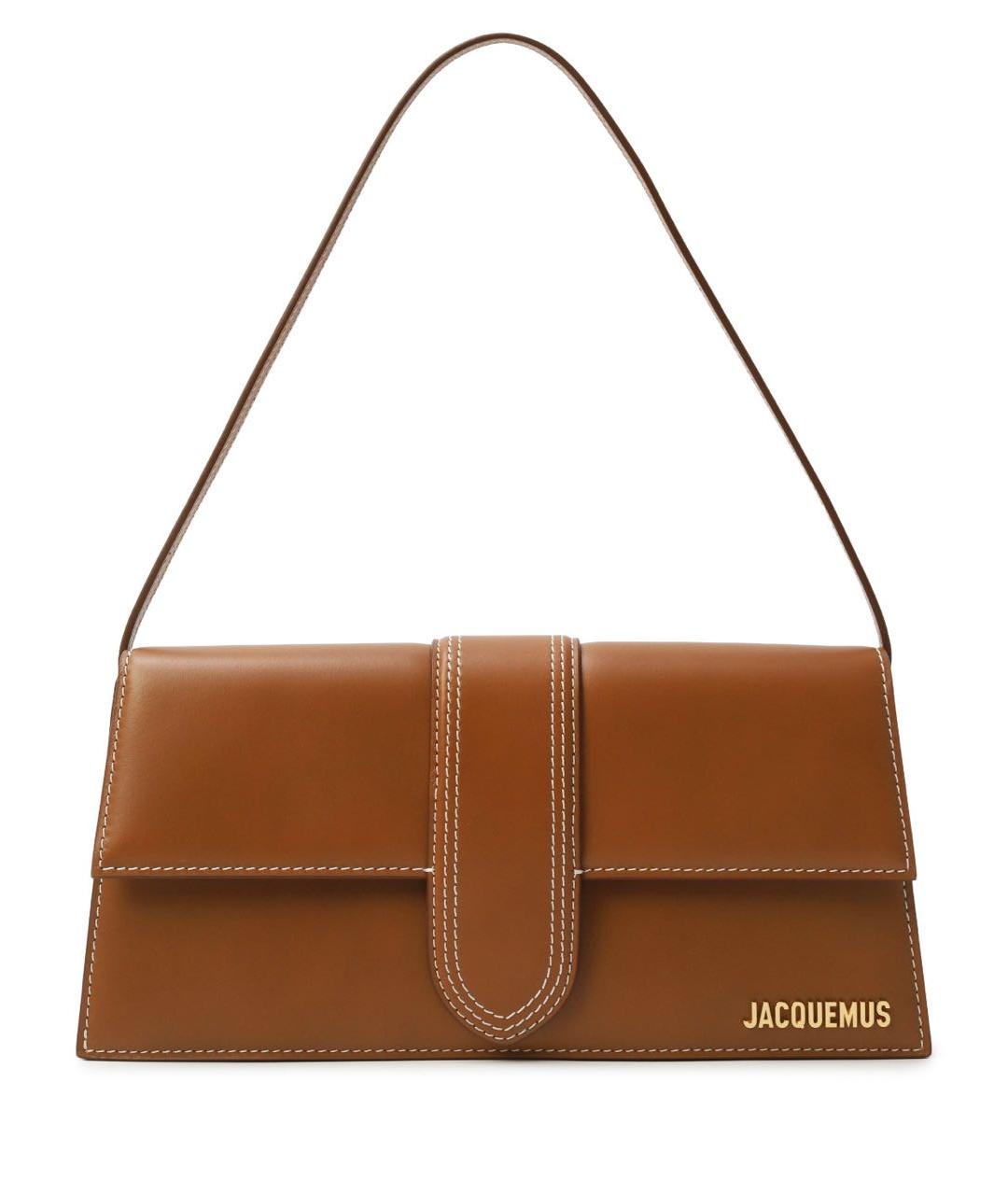 JACQUEMUS Коричневая кожаная сумка через плечо, фото 1