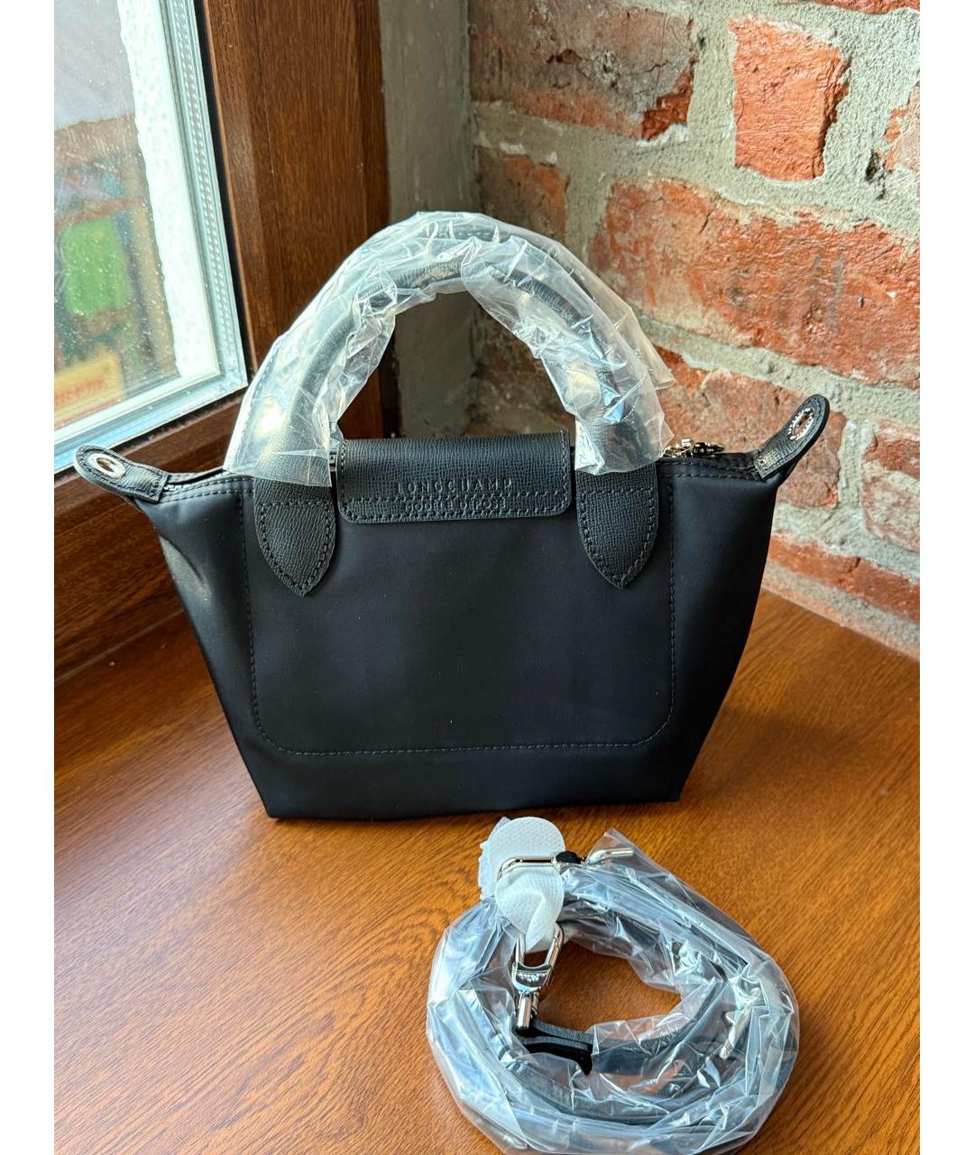 LONGCHAMP Черная сумка с короткими ручками, фото 4
