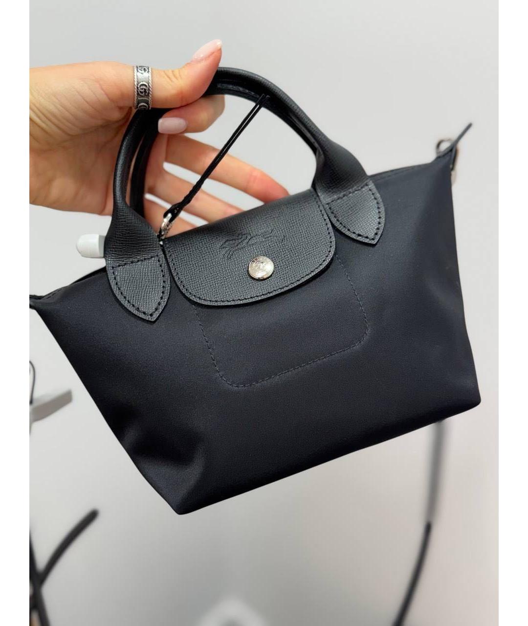 LONGCHAMP Черная сумка с короткими ручками, фото 2