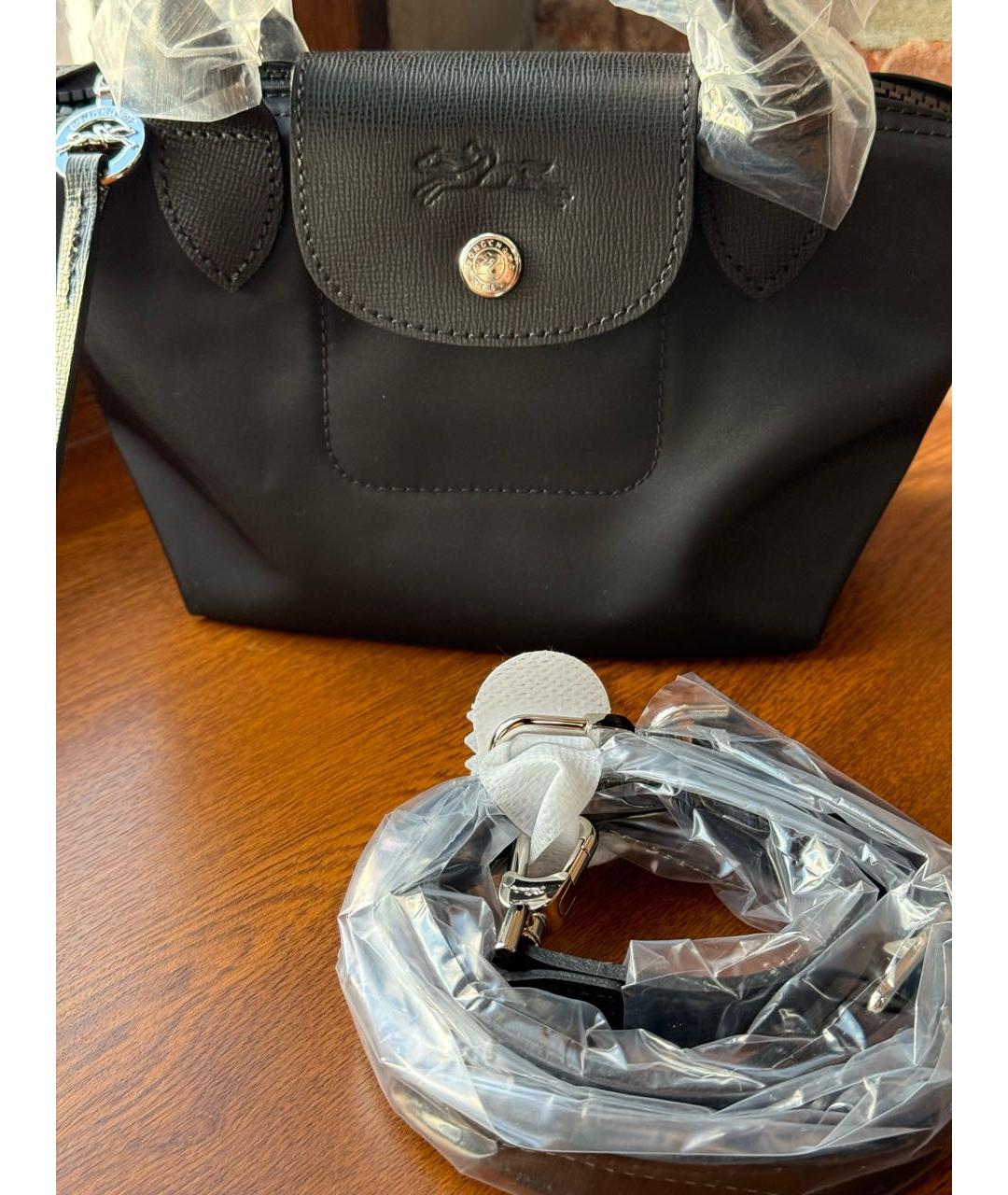 LONGCHAMP Черная сумка с короткими ручками, фото 5