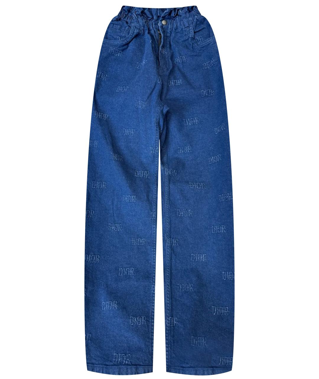 BABY DIOR Синие хлопковые детские джинсы, фото 1