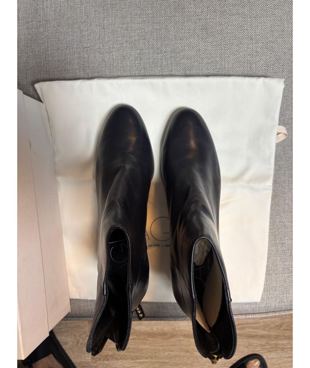 AGL Темно-синие кожаные ботильоны, фото 3