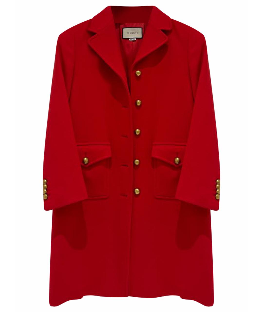 GUCCI Красное шерстяное пальто, фото 1