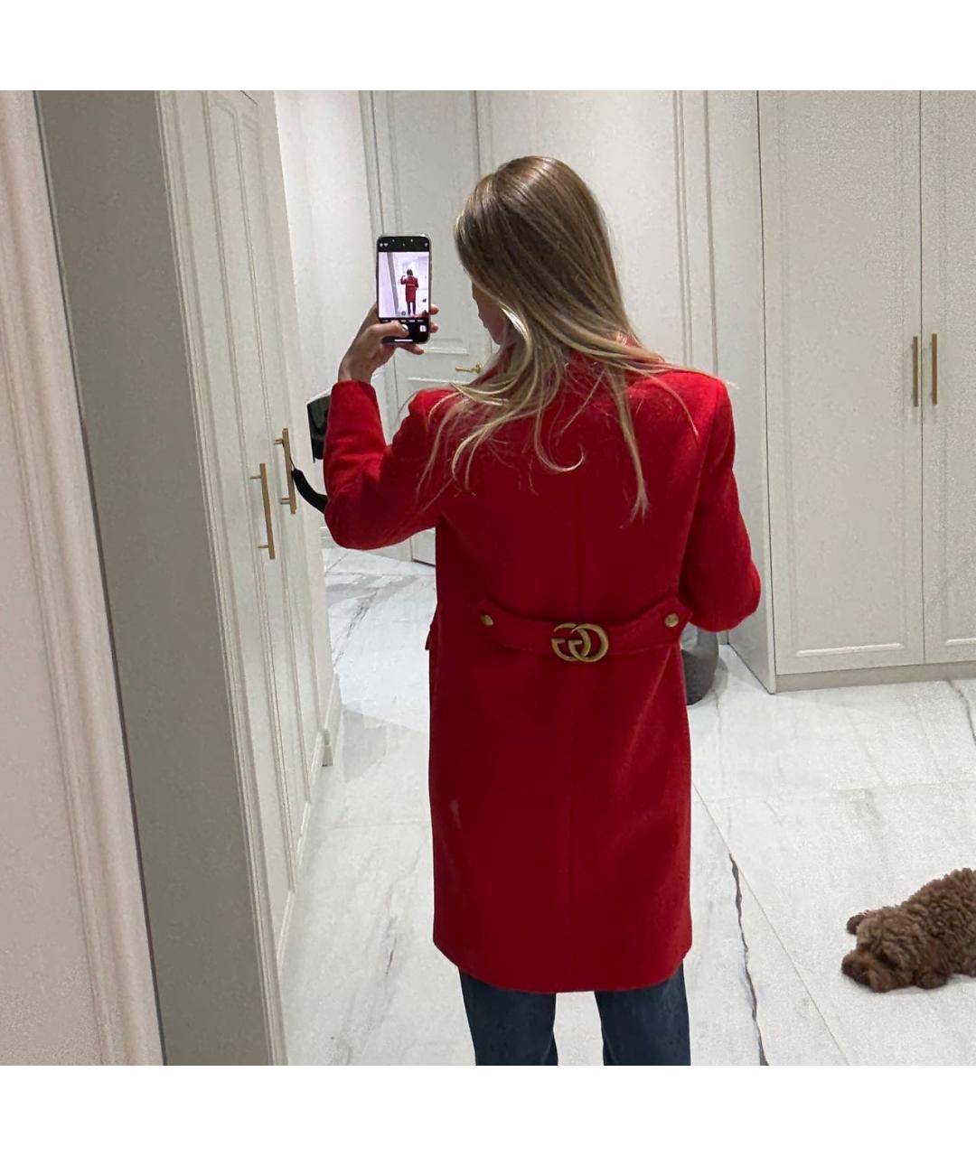 GUCCI Красное шерстяное пальто, фото 6