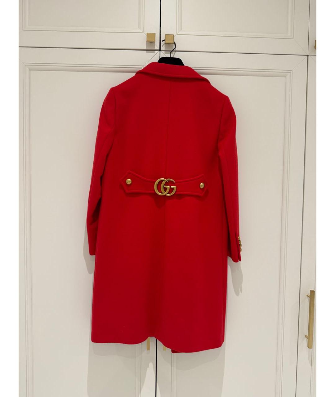 GUCCI Красное шерстяное пальто, фото 7
