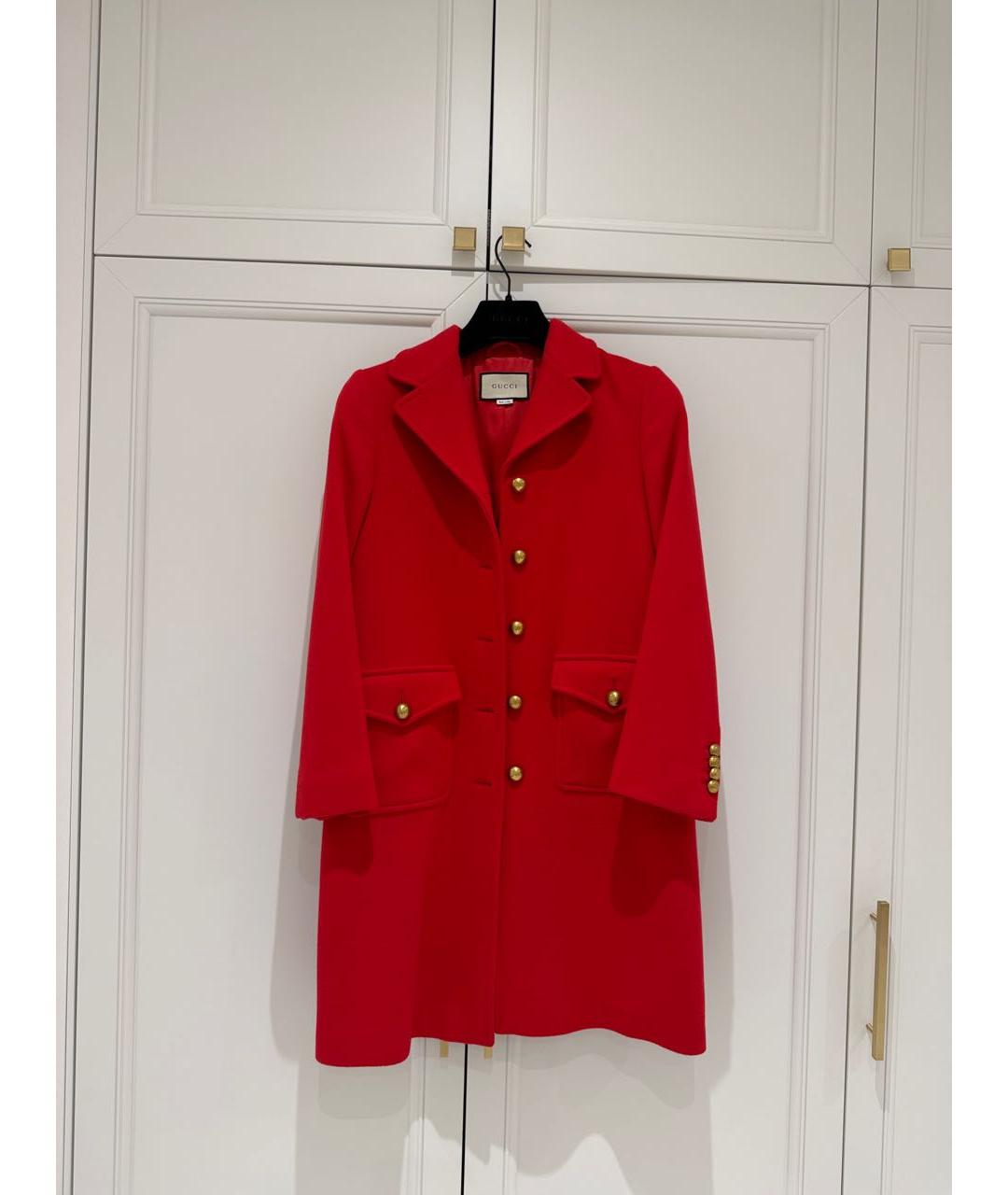 GUCCI Красное шерстяное пальто, фото 2