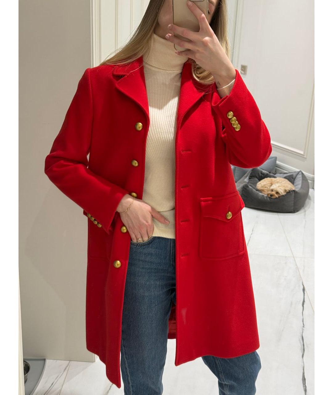 GUCCI Красное шерстяное пальто, фото 5