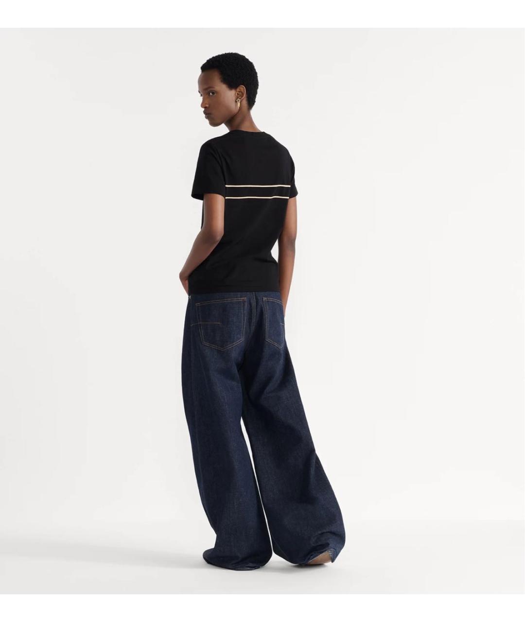 CHRISTIAN DIOR Черная хлопковая футболка, фото 3