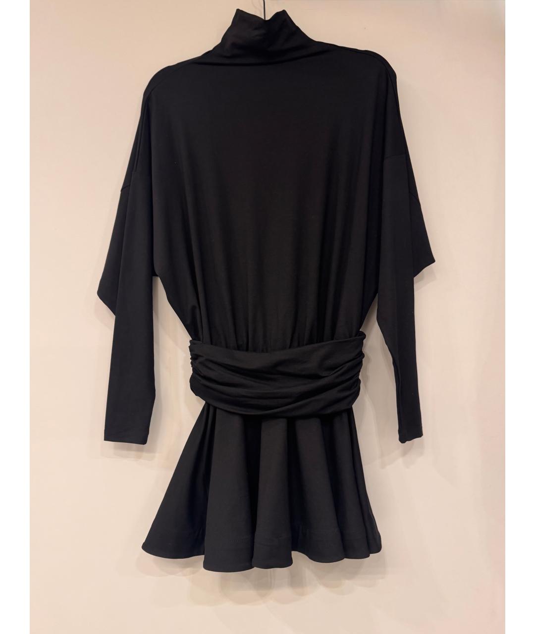 PINKO Черное вискозное коктейльное платье, фото 2