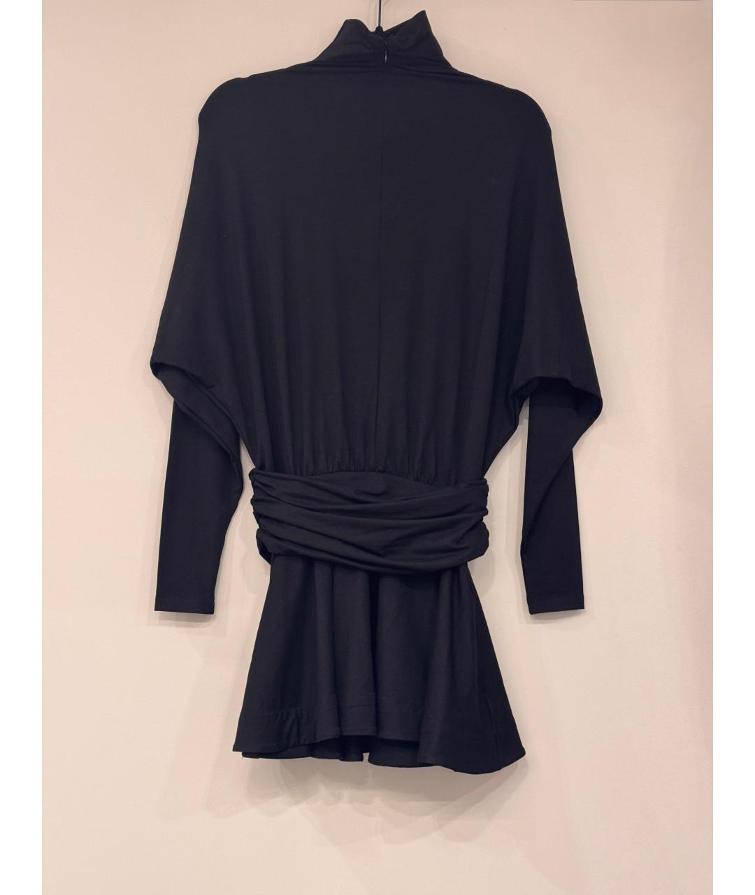 PINKO Черное вискозное коктейльное платье, фото 4