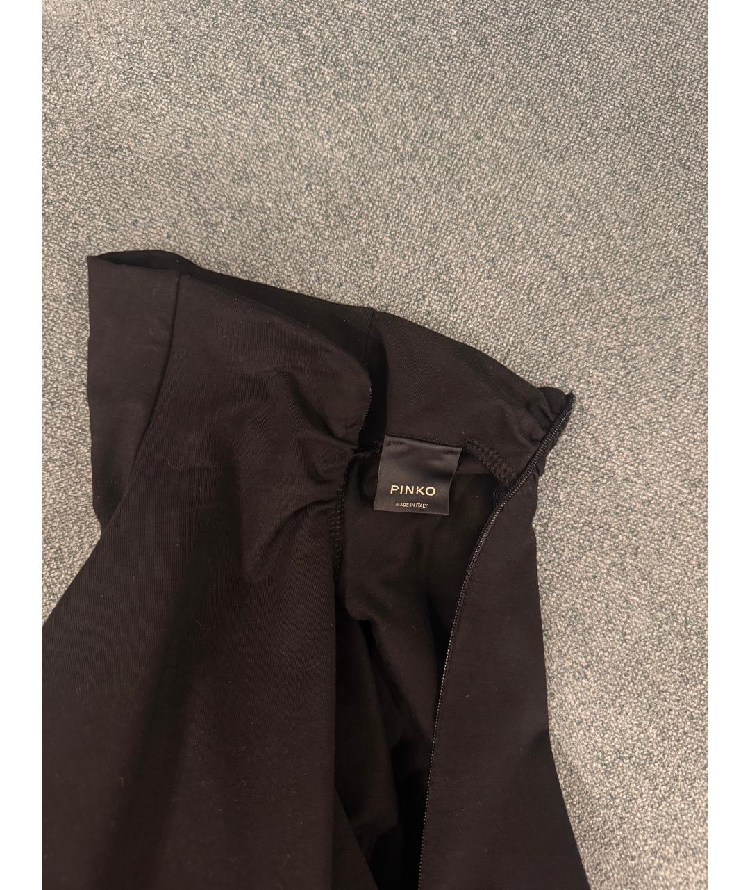 PINKO Черное вискозное коктейльное платье, фото 3