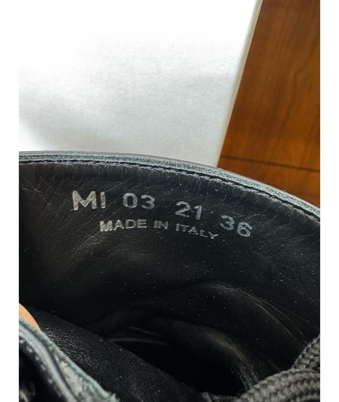 CHRISTIAN DIOR Черные кожаные ботинки, фото 6