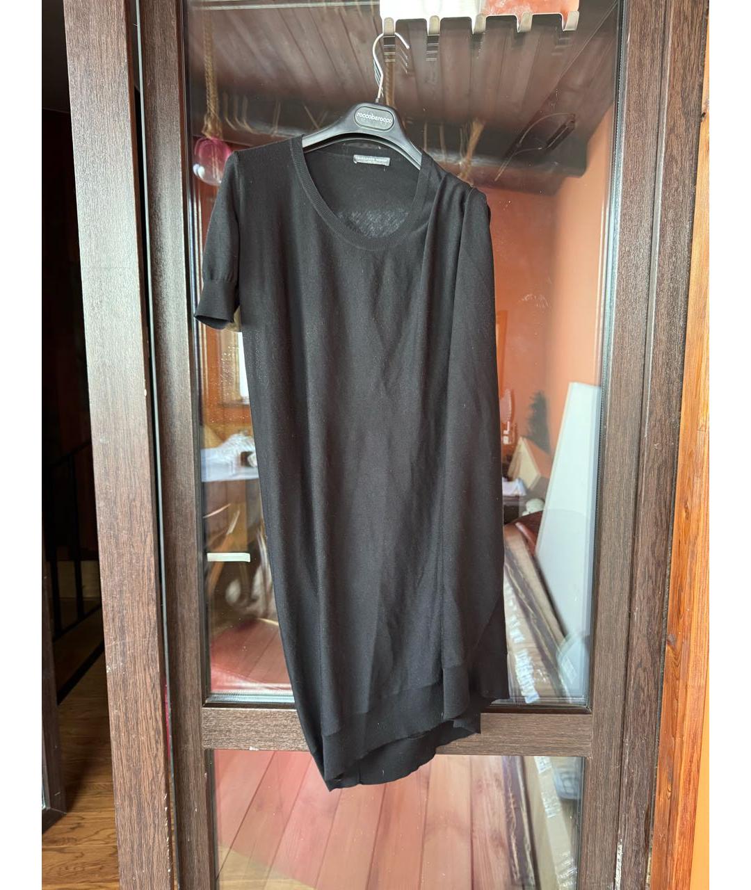 ALEXANDER MCQUEEN Черное шерстяное повседневное платье, фото 7