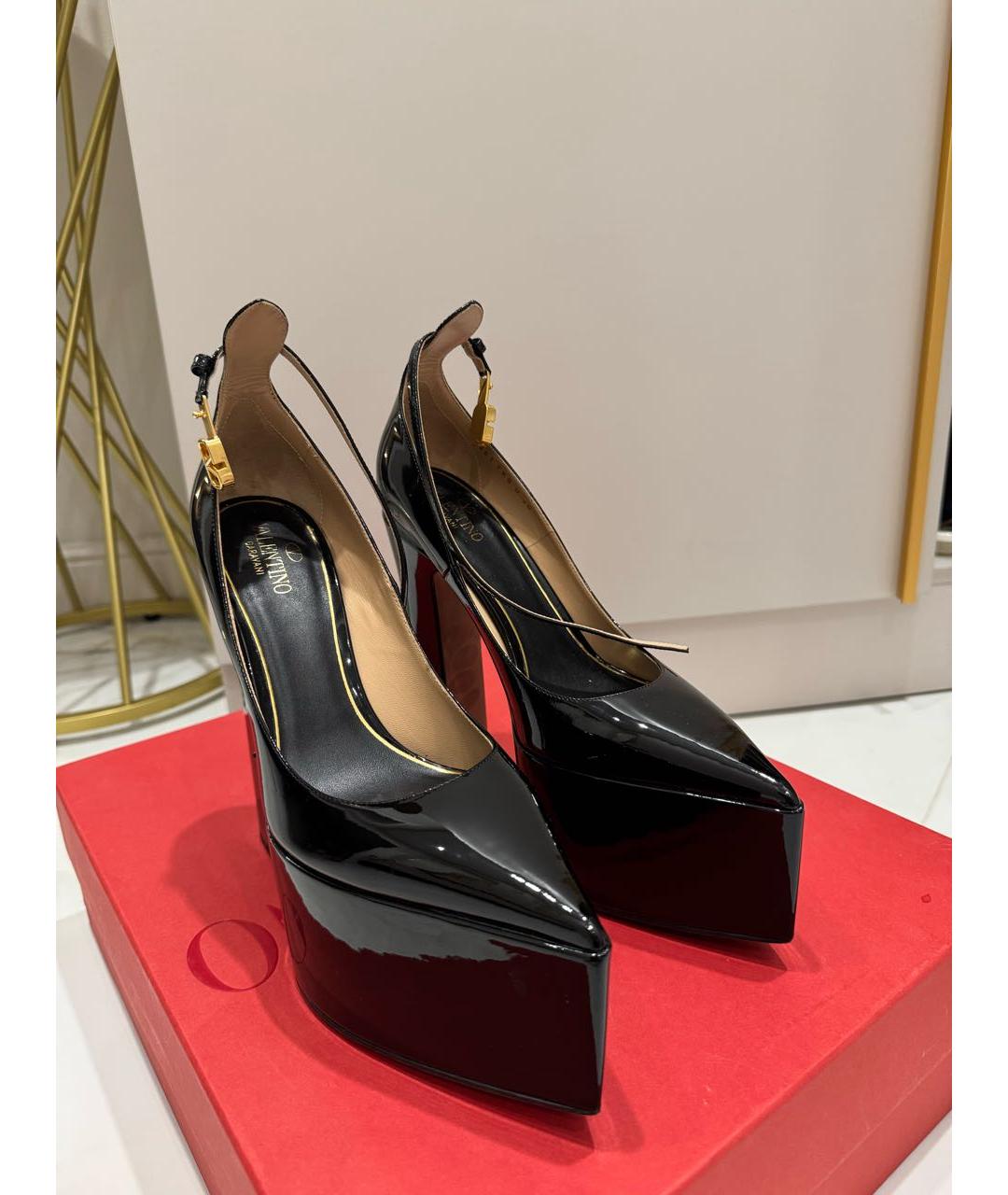 VALENTINO Черные туфли из лакированной кожи, фото 6