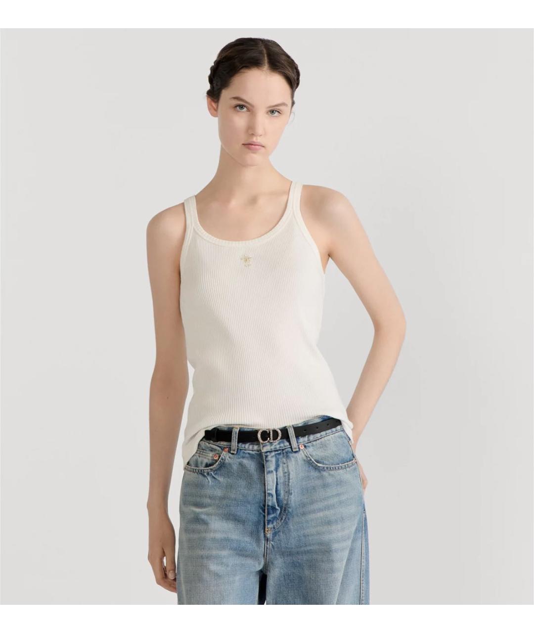 CHRISTIAN DIOR Черный кожаный ремень, фото 2