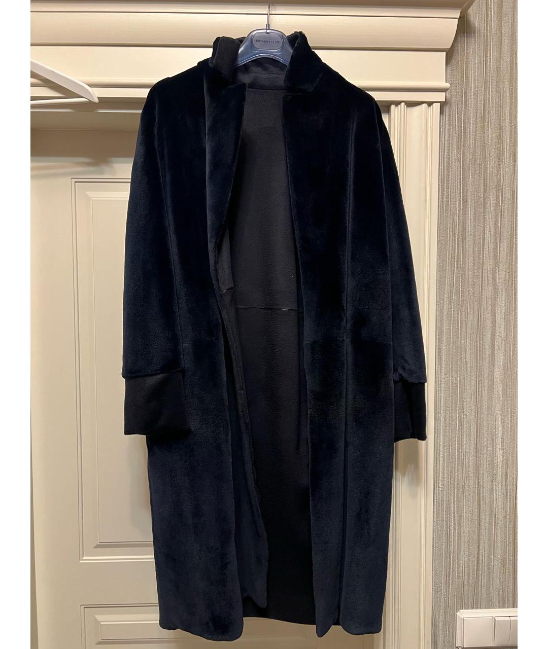KITON Темно-синяя меховая дубленка, фото 5