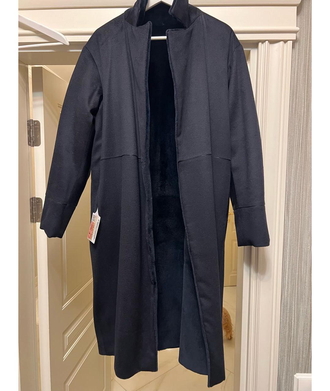 KITON Темно-синяя меховая дубленка, фото 2