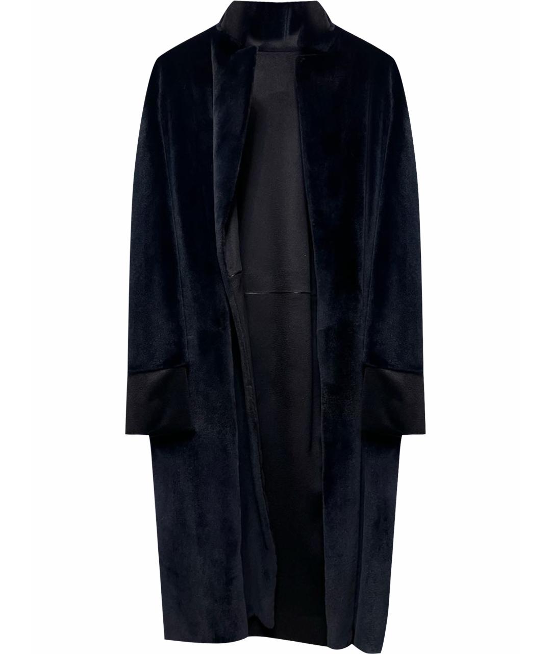 KITON Темно-синяя меховая дубленка, фото 1