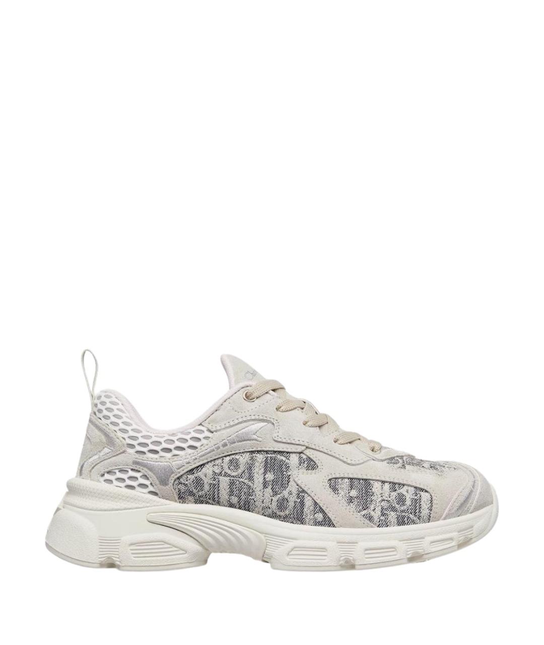 CHRISTIAN DIOR Бежевые текстильные кроссовки, фото 1