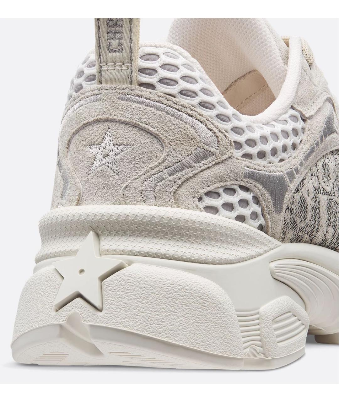 CHRISTIAN DIOR Бежевые текстильные кроссовки, фото 5