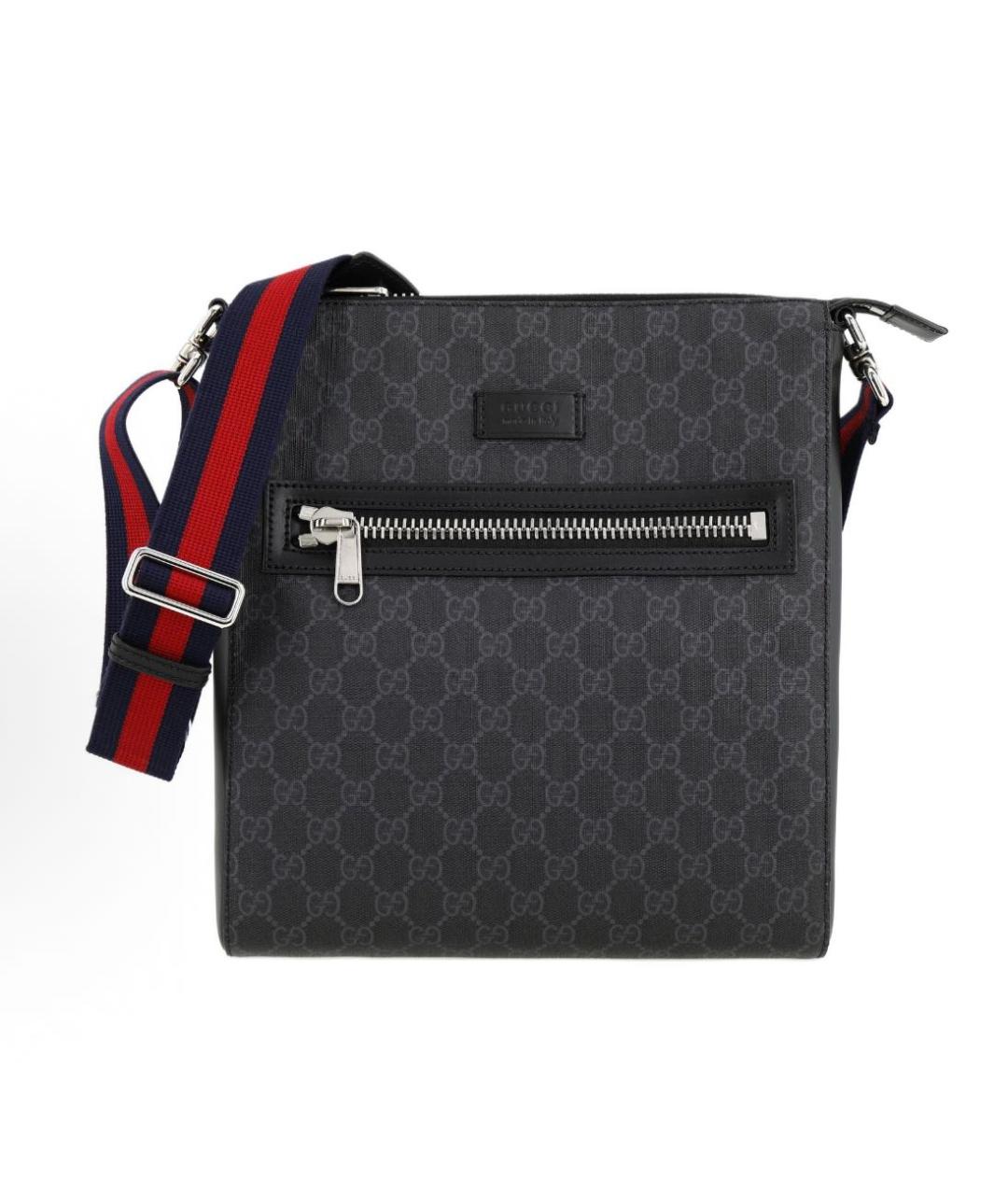 GUCCI Черная кожаная сумка на плечо, фото 1