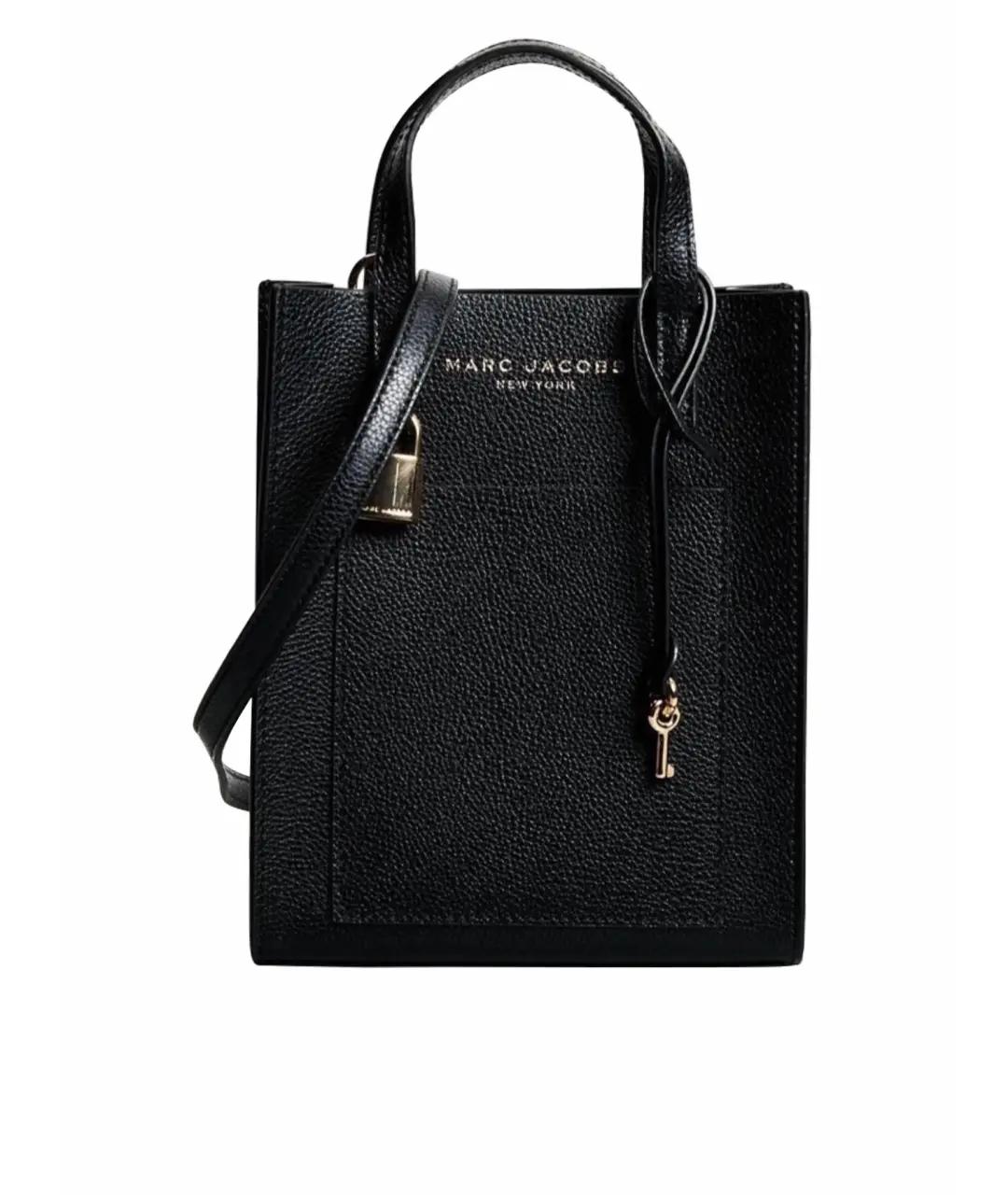 MARC JACOBS Черная кожаная сумка с короткими ручками, фото 6